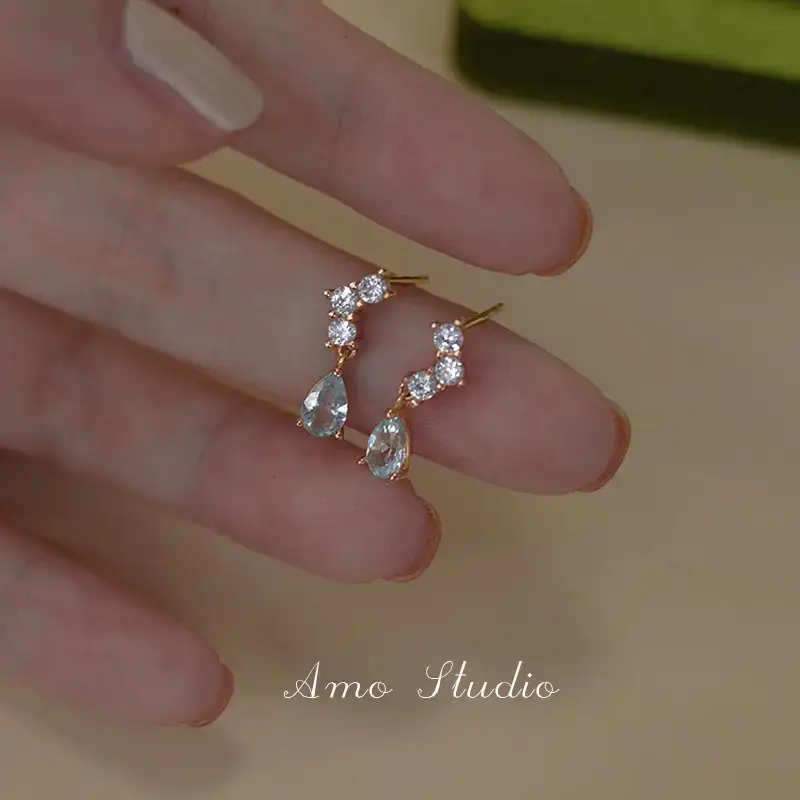Blue Sea Topaz Earrings for Women 2022 — feature 16