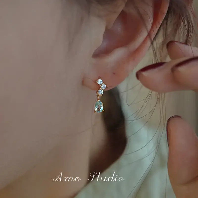 Blue Sea Topaz Earrings for Women 2022 — feature 7
