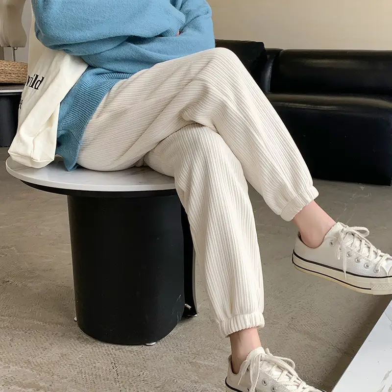 Women's Fleece Lined Wide Leg Pants Blue Top