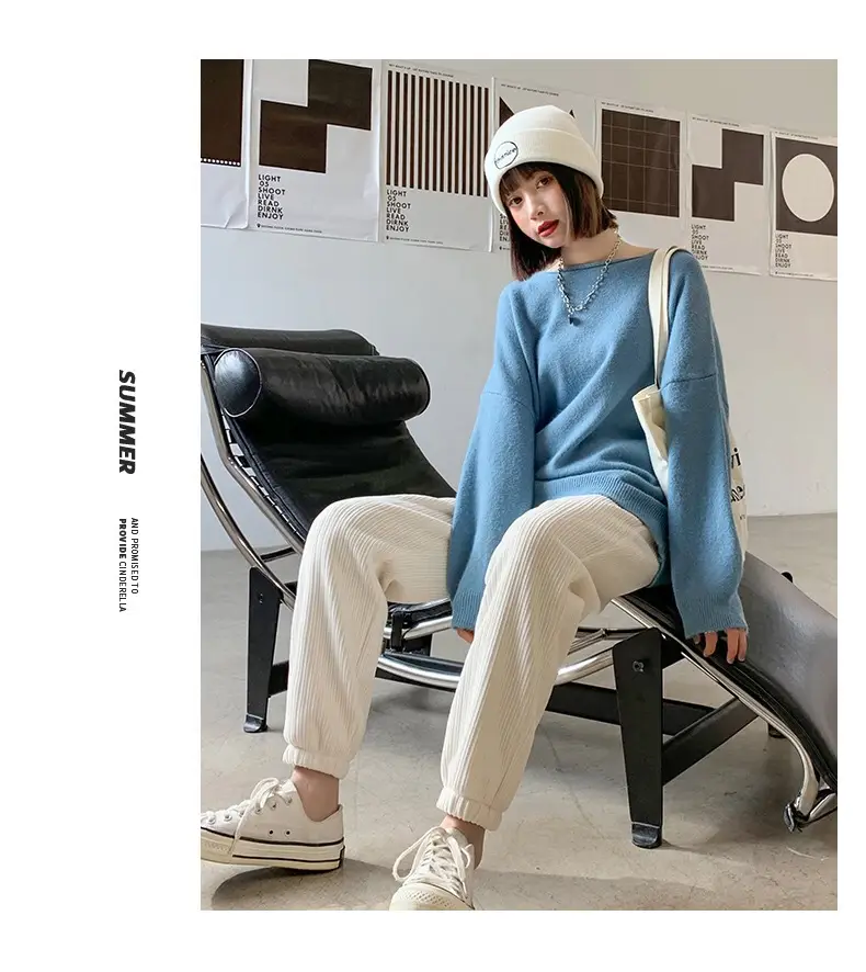 Women's Fleece Lined Wide Leg Pants Blue Top — feature 11
