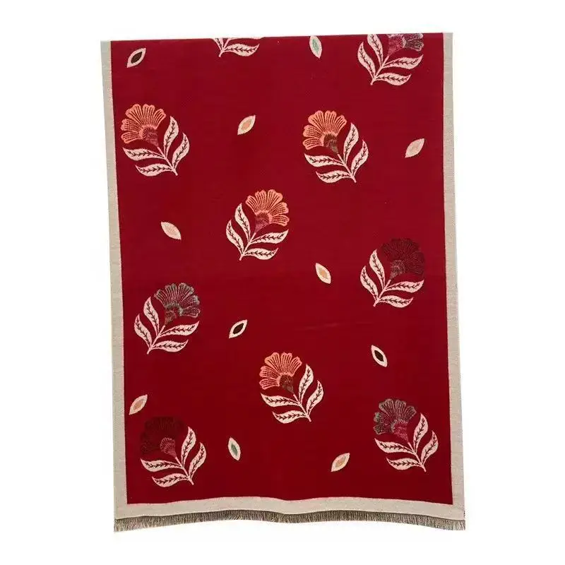 Women's Korean Style Warm Scarf Black White Double Sided - Image 63
