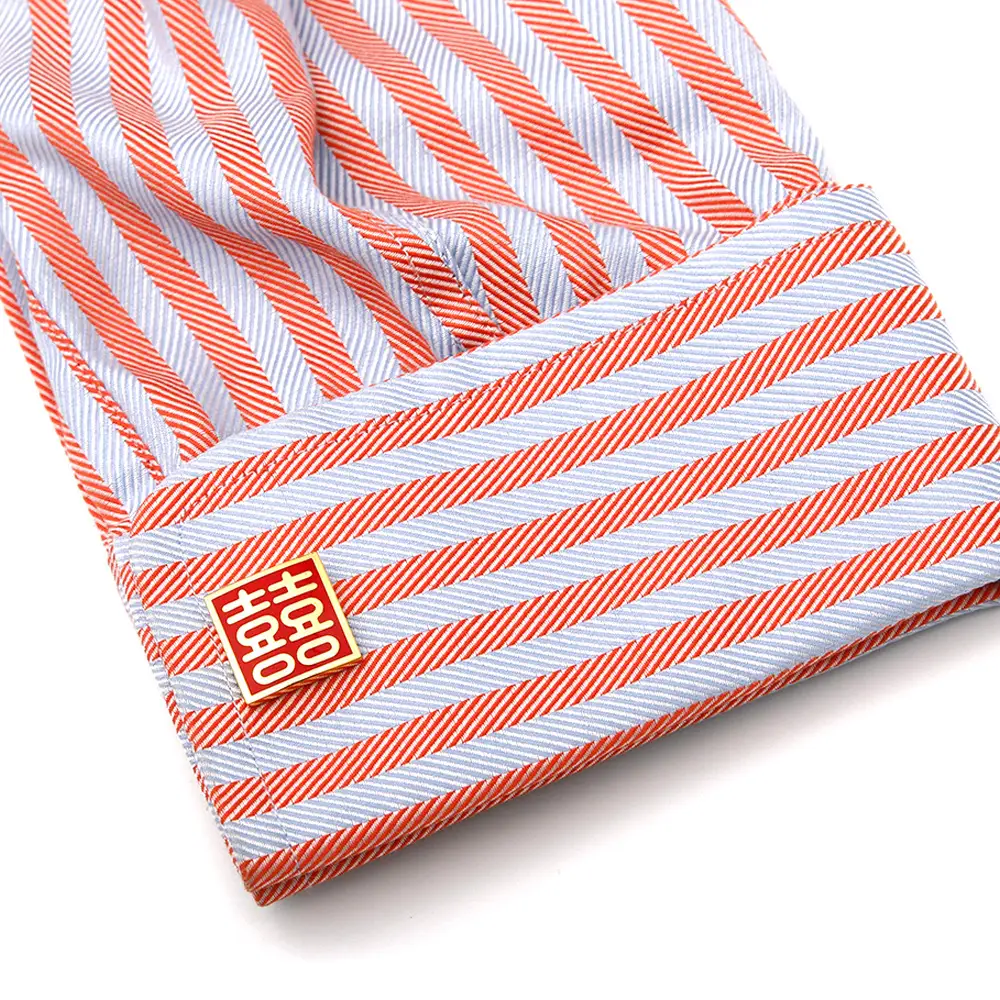 Men's Gold Cross-Border Square Cufflinks Red Bottom Wedding Shirt - Image 4