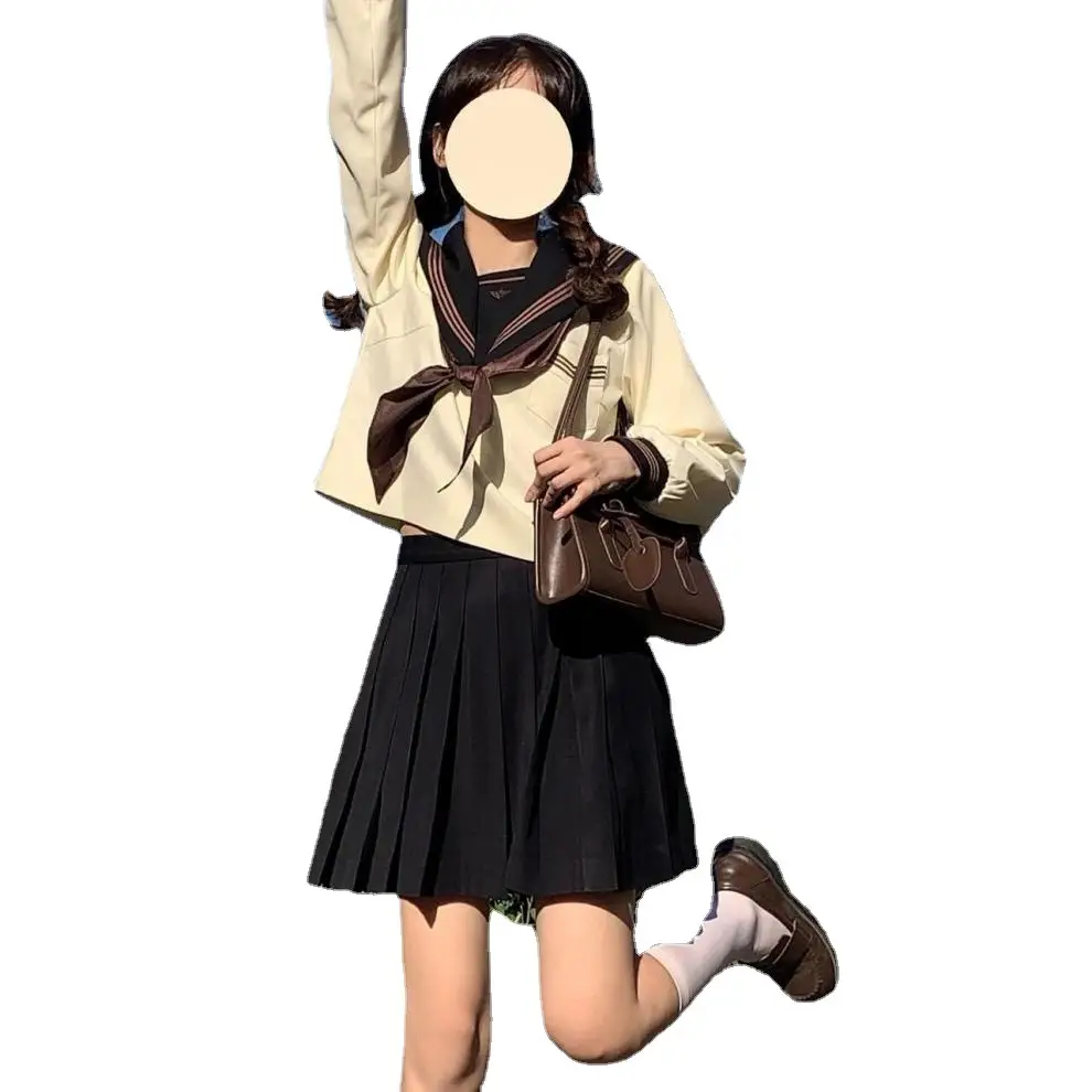 Navy Blue Japanese School Uniform Skirt Set - Image 12