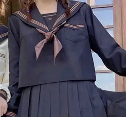 Navy Blue Japanese School Uniform Skirt Set - Image 4
