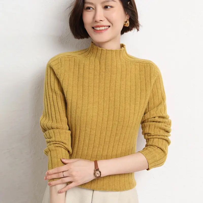 2025 Winter Women's Knit Half Turtleneck Pullover Sweater - Image 12