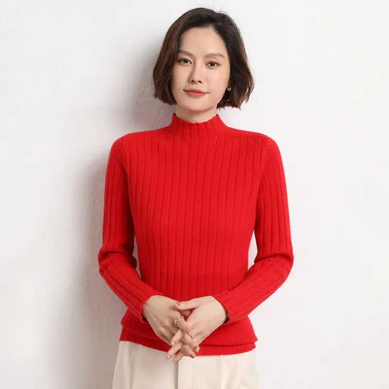 2025 Winter Women's Knit Half Turtleneck Pullover Sweater - Image 10