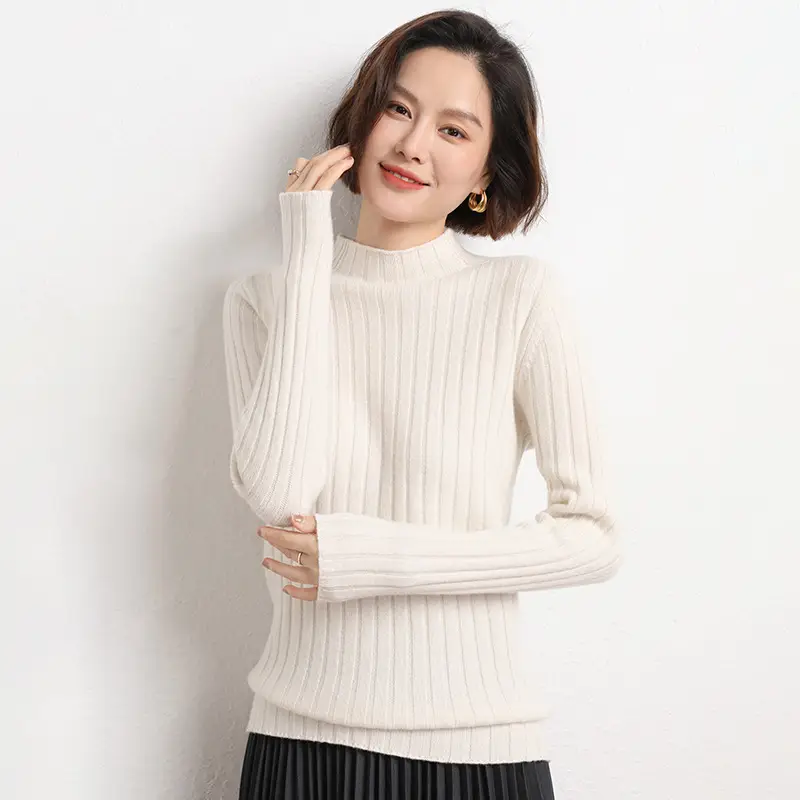 2025 Winter Women's Knit Half Turtleneck Pullover Sweater - Image 2