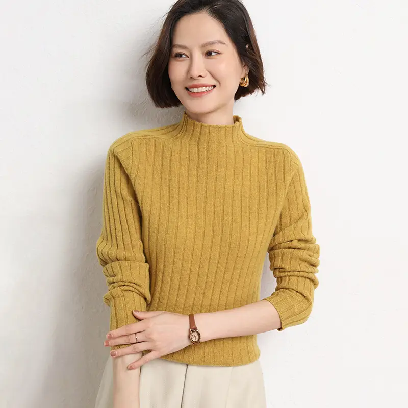 2025 Winter Women's Knit Half Turtleneck Pullover Sweater - Image 6