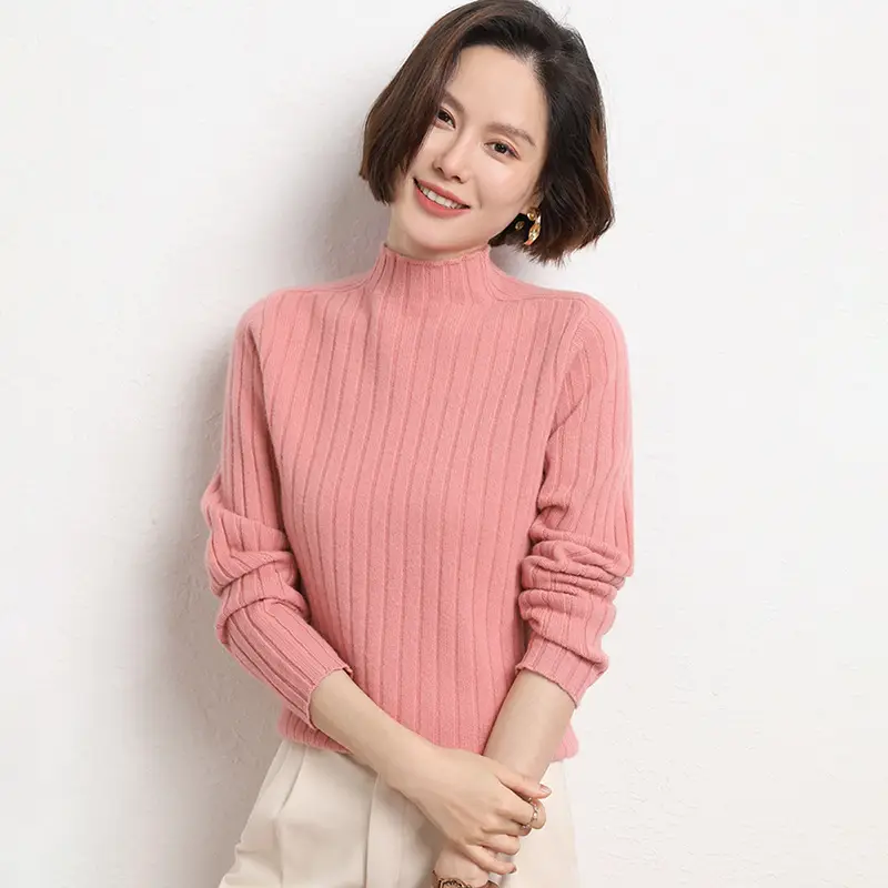 2025 Winter Women's Knit Half Turtleneck Pullover Sweater - Image 7