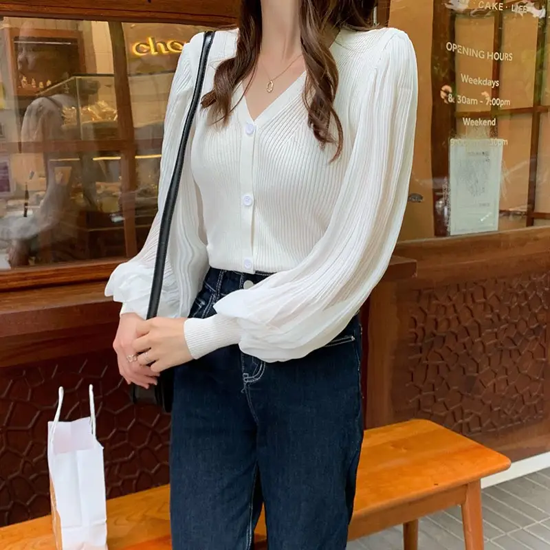 Women's V-Neck Chiffon Sleeveless Sweater 2023 — feature 11