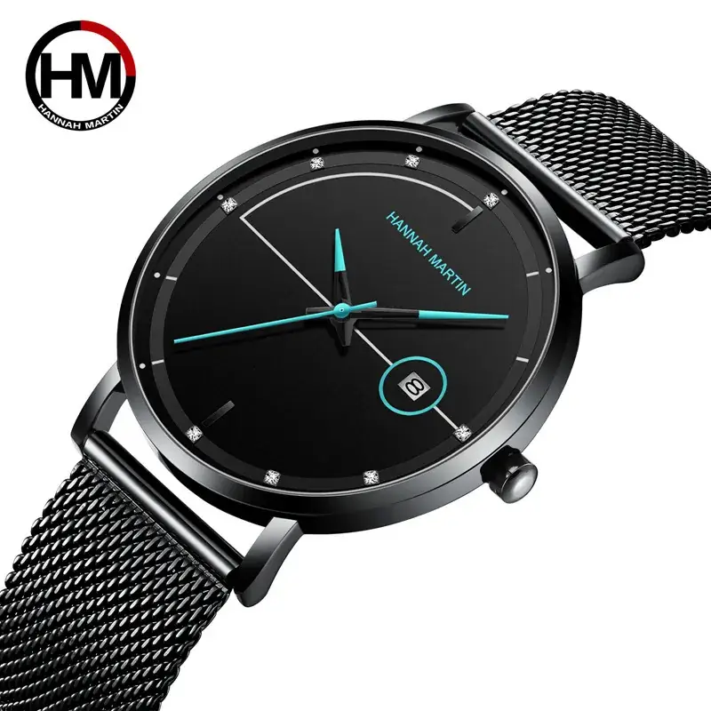 Men's Black Stainless Steel Milan Mesh Watch
