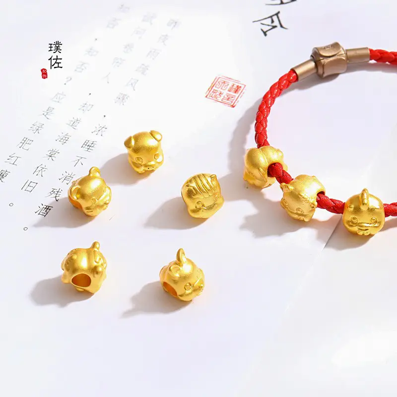 Gold Zodiac Bracelet for Men Women 12mm — feature 3