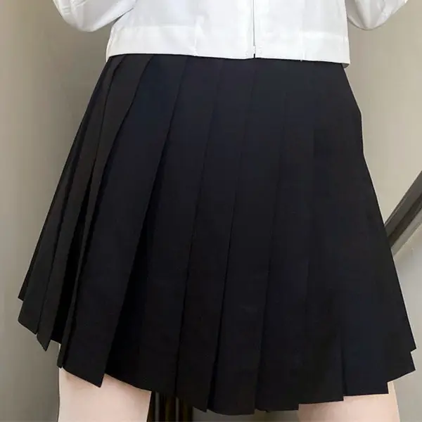 Black Collar Polo Shirt with Sailor Tie Bow - Image 5