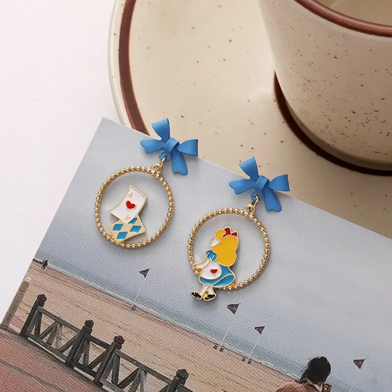 Snow White Apple Fairy Earrings Red Bow Clip - Image 3