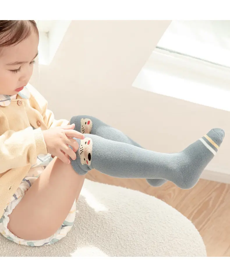 Children's Cartoon Terry Socks Brown Knee Length — feature 11