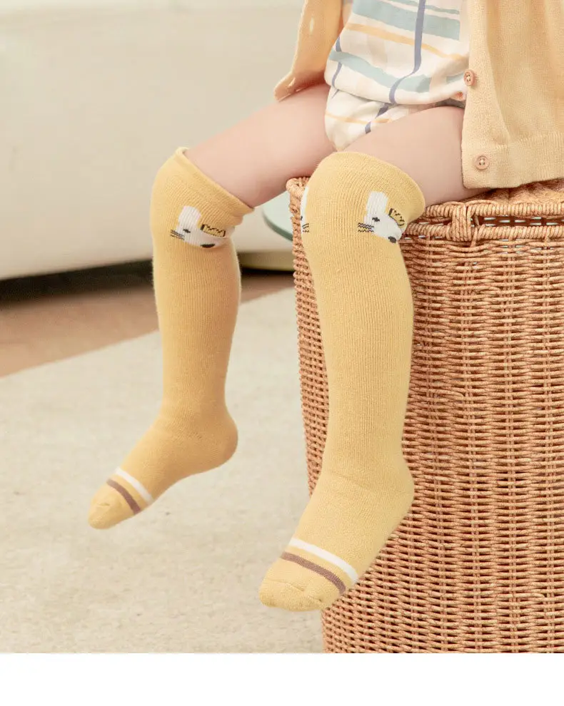 Children's Cartoon Terry Socks Brown Knee Length — feature 3