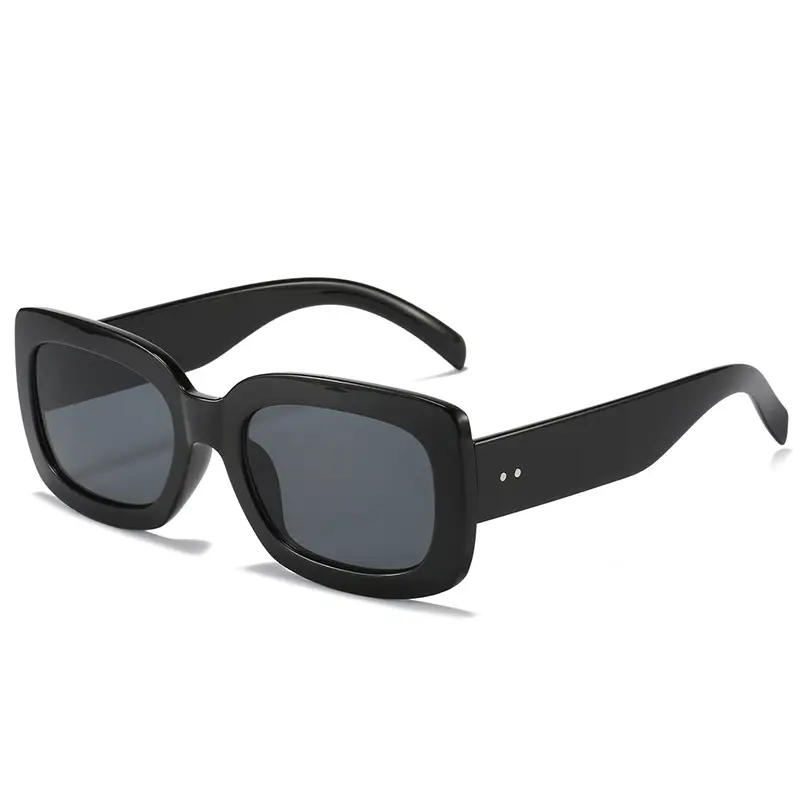 Square Frame Sunglasses European American Retro Brown - Image 11