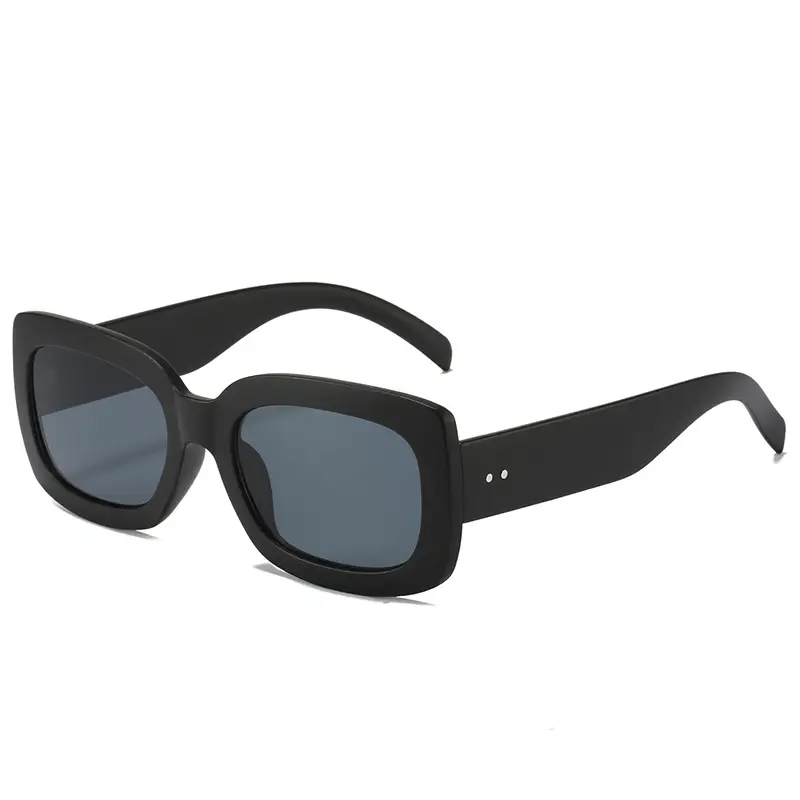 Square Frame Sunglasses European American Retro Brown - Image 2