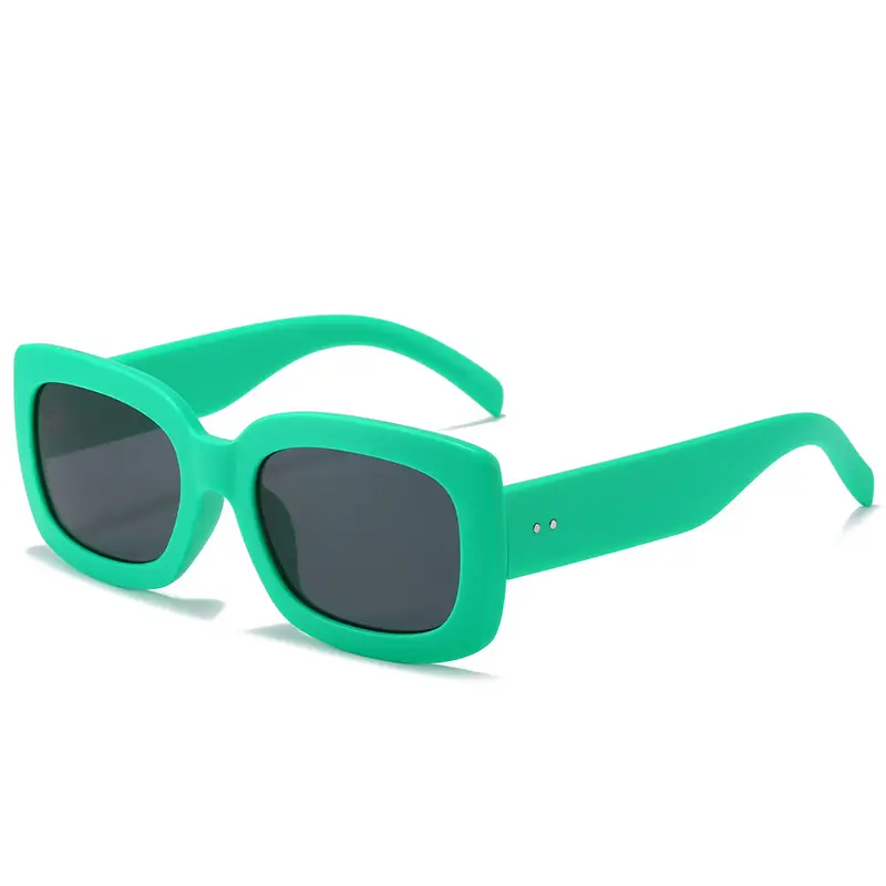 Square Frame Sunglasses European American Retro Brown - Image 4