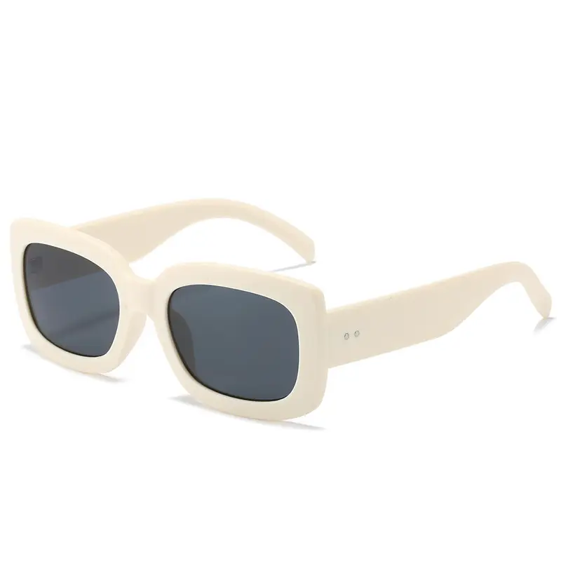 Square Frame Sunglasses European American Retro Brown - Image 6