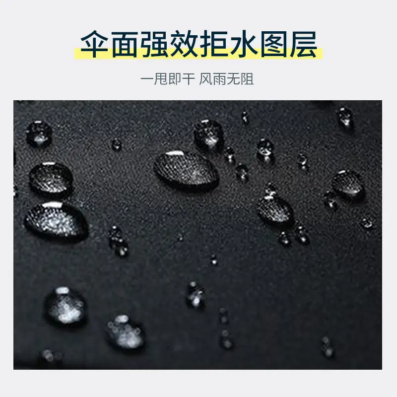 Full Fiber Double Layer Golf Umbrella Black - Image 10
