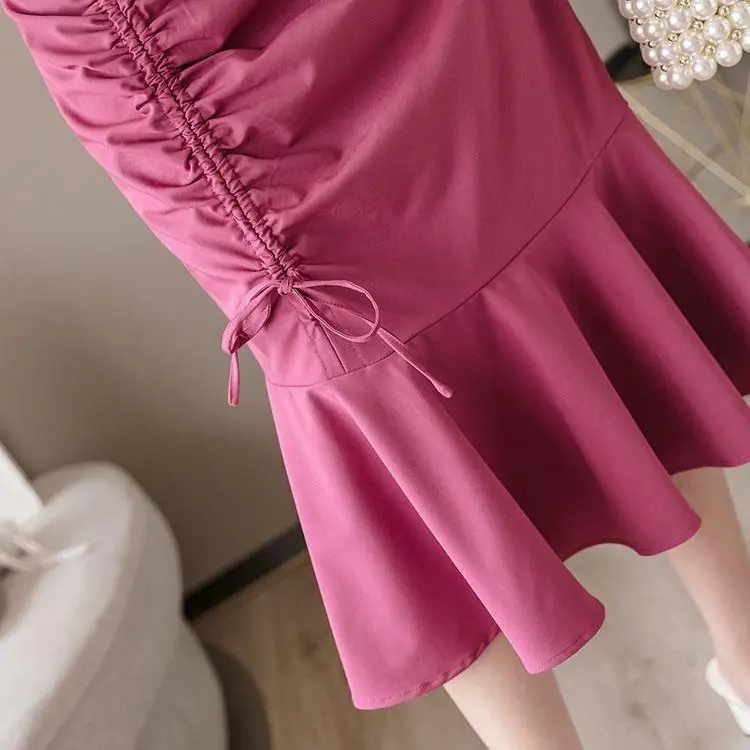 White Fish Tail Skirt High Waist Women Large — feature 8