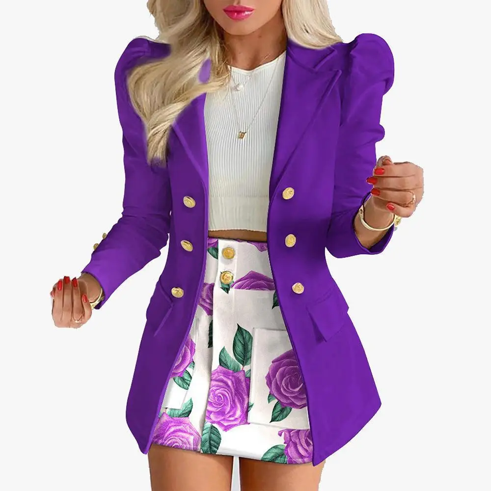 2024 Women Floral Cross-Border Suit White