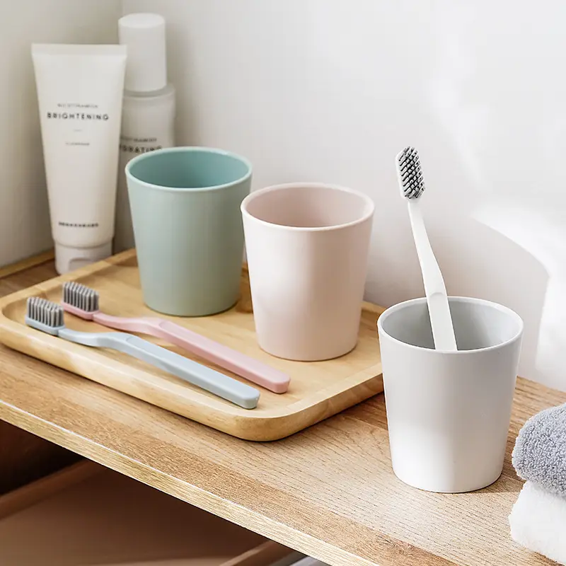 Eco-Friendly Toothbrush Cup Set 8cm High