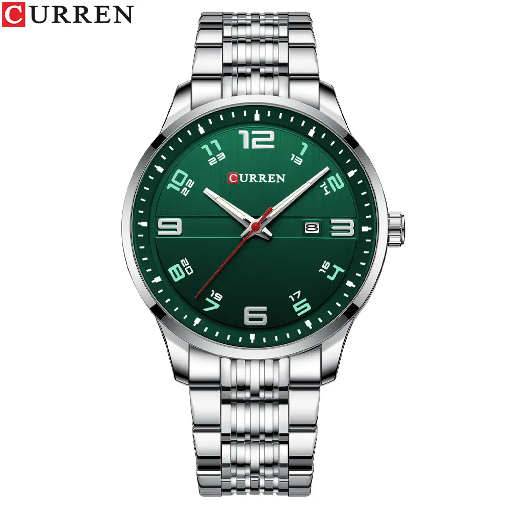 Men's Quartz Watch Steel Band Grey Dial Waterproof - Image 2