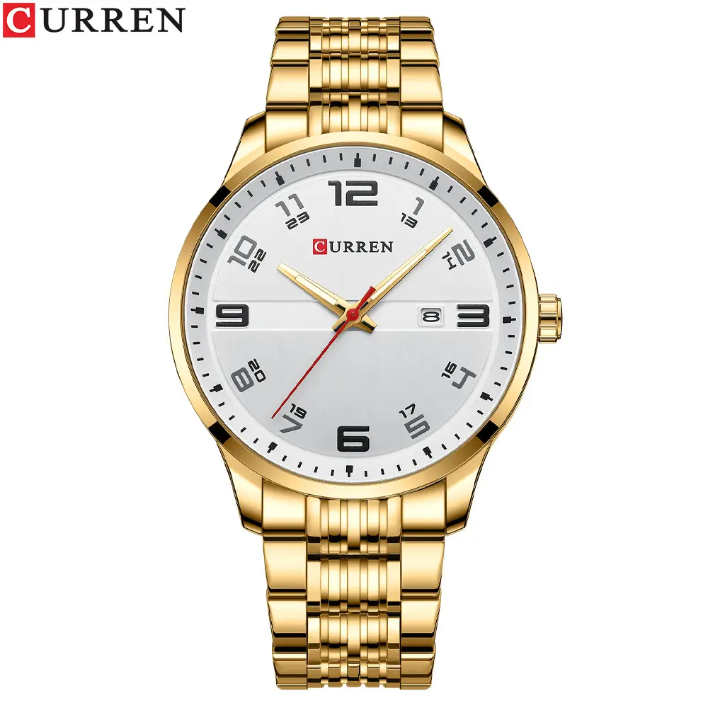Men's Quartz Watch Steel Band Grey Dial Waterproof - Image 4