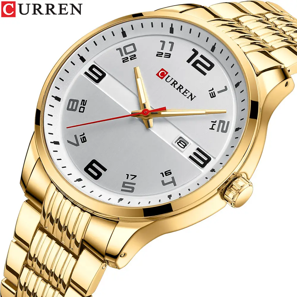 Men's Quartz Watch Steel Band Grey Dial Waterproof - Image 5