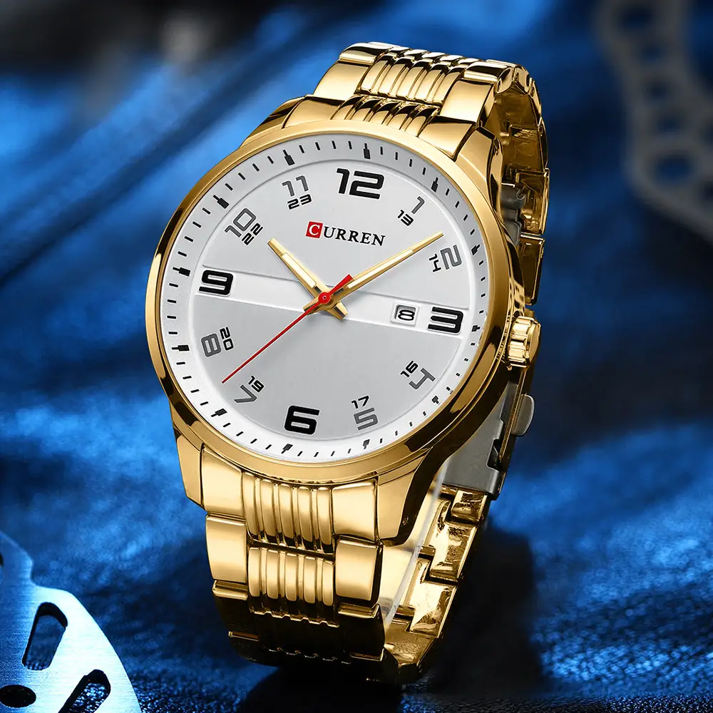 Men's Quartz Watch Steel Band Grey Dial Waterproof — feature 17