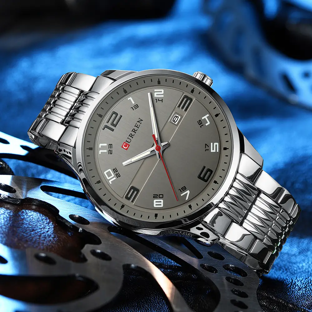 Men's Quartz Watch Steel Band Grey Dial Waterproof — feature 24