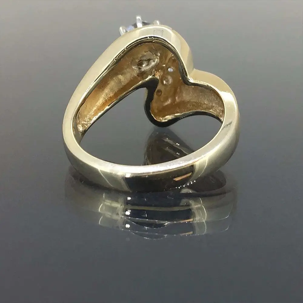Twisted Zircon Women's Ring Gold Plated — feature 6