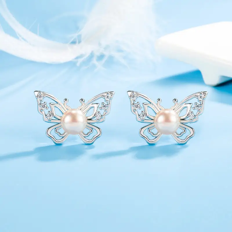 New Chinese Retro Butterfly Earrings Women's Trendy Design - Image 4