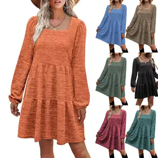 2022 Amazon Autumn T-Shirt U-Collar Sleeve Casual Loose — feature 14