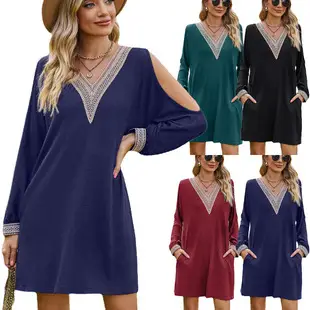 2022 Amazon Autumn T-Shirt U-Collar Sleeve Casual Loose — feature 9
