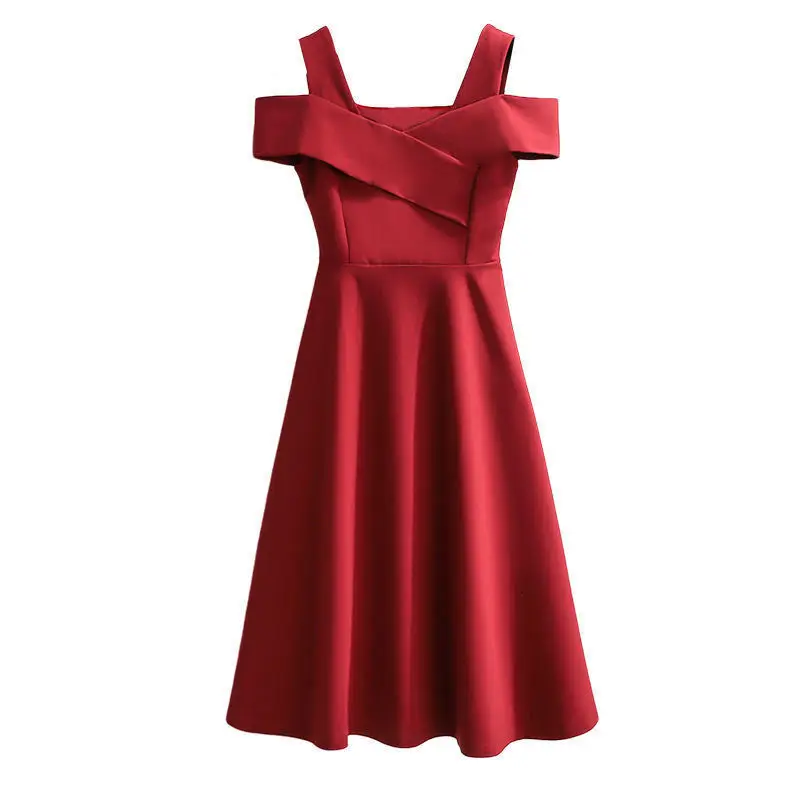 Black Fat Girl Slimming Waist Skirt Dress - Image 9