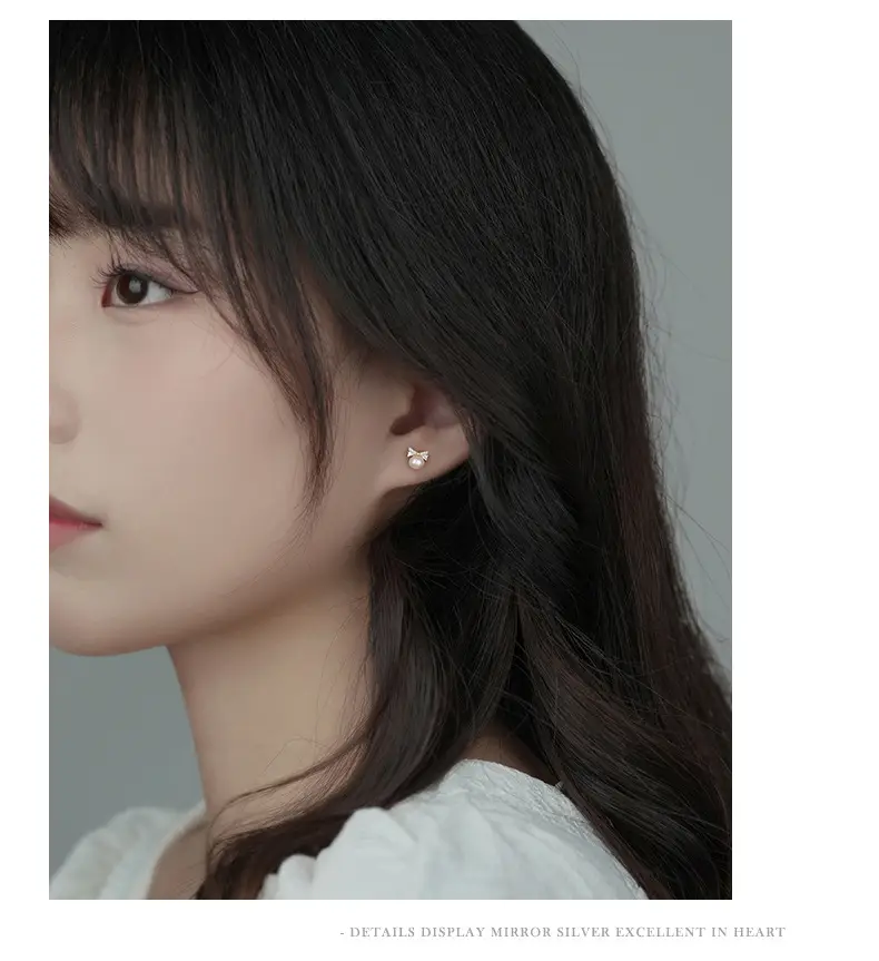 S925 Sterling Silver Bow Pearl Earrings for Women — feature 29