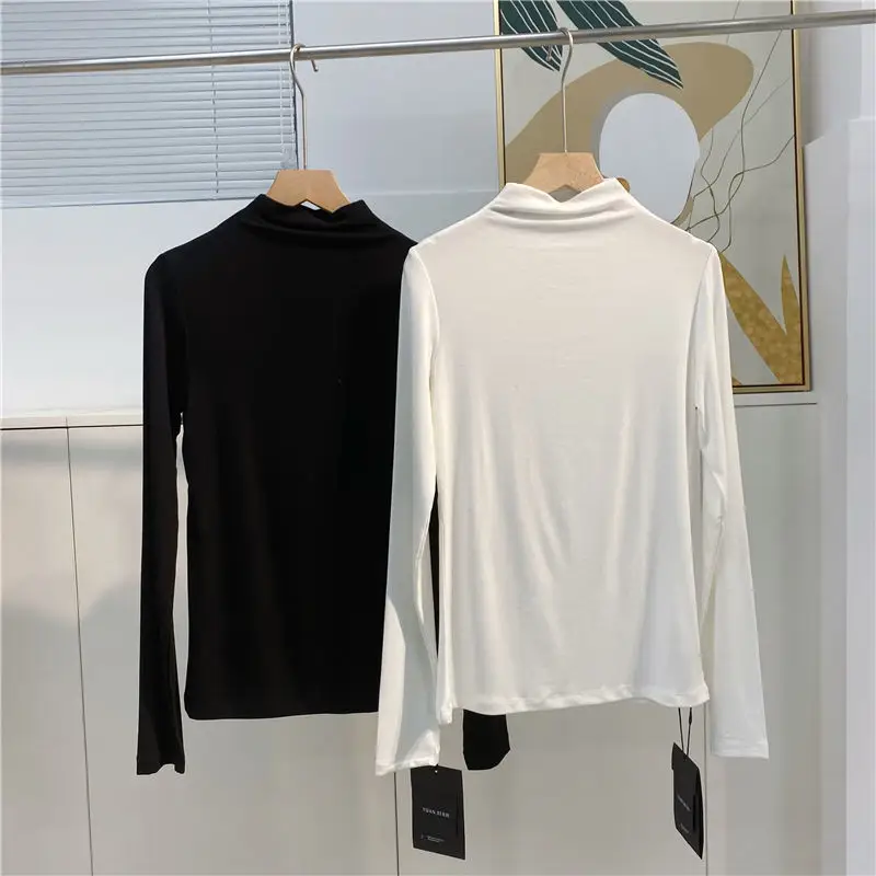 Women's Long Sleeve Solid Olive Green T-Shirt — feature 20