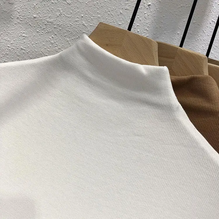 Women's Long Sleeve Solid Olive Green T-Shirt — feature 8