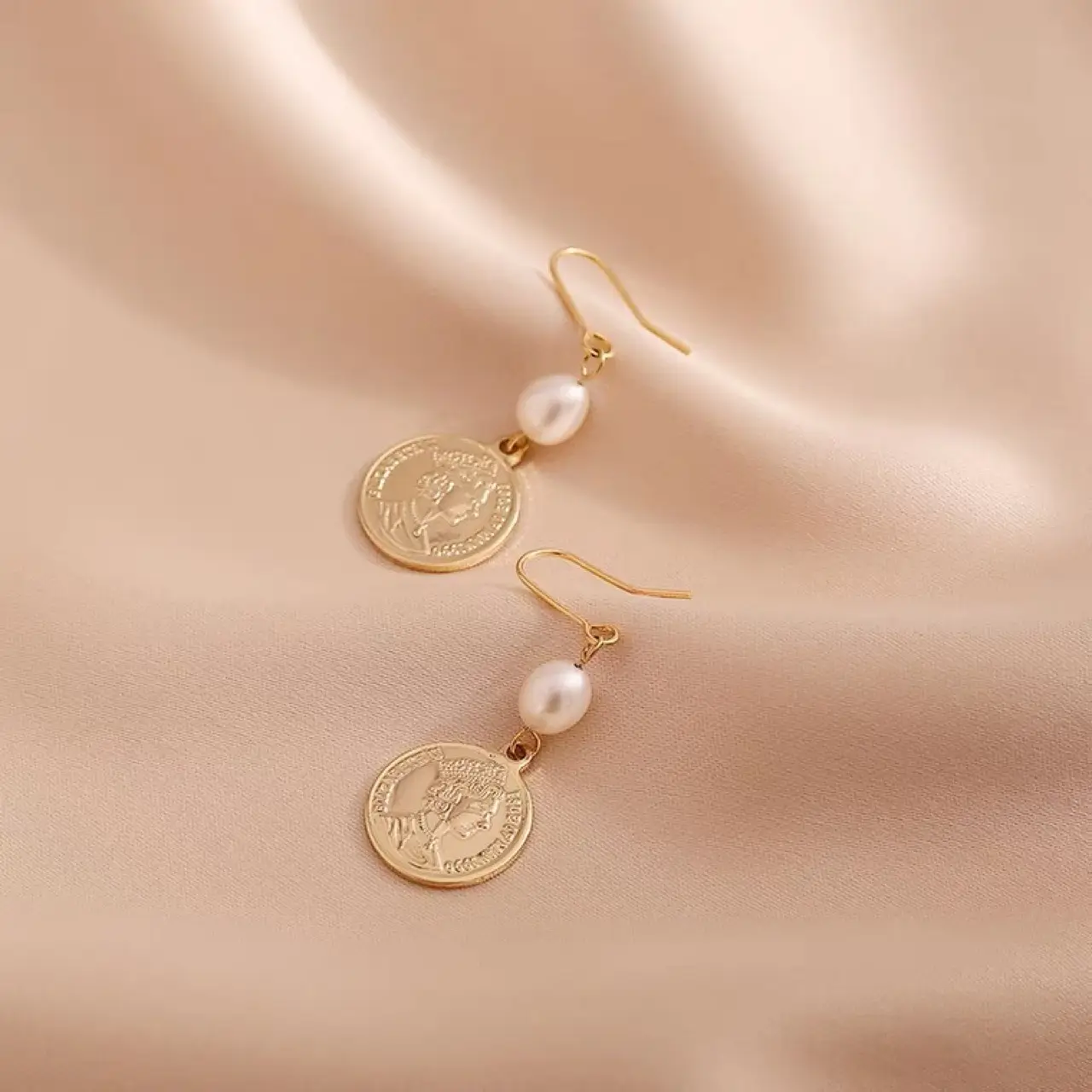 Gold Plated Pearl Earrings for Women