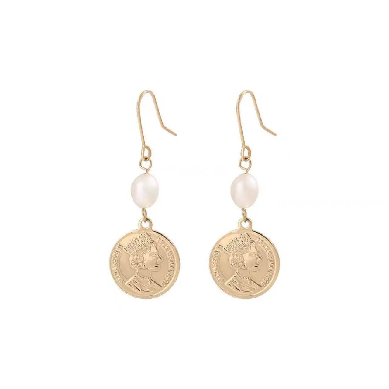 Gold Plated Pearl Earrings for Women