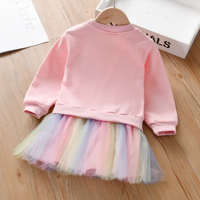 Pink Unicorn Graphic Baby Skirt Set for Girls - Image 5