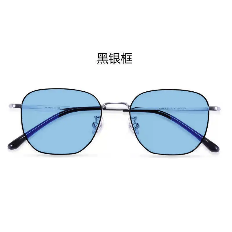 Men Color-Changing Sunglasses with Blue Lenses & Black Frame - Image 4