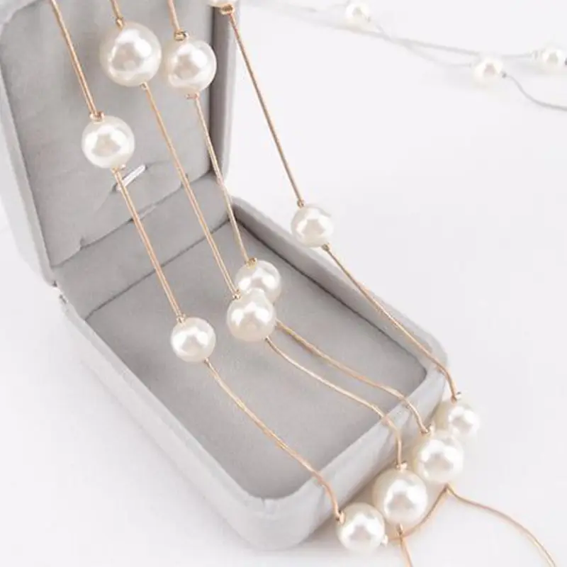 Korean Style Pearl Chain Necklace for Women - Image 4