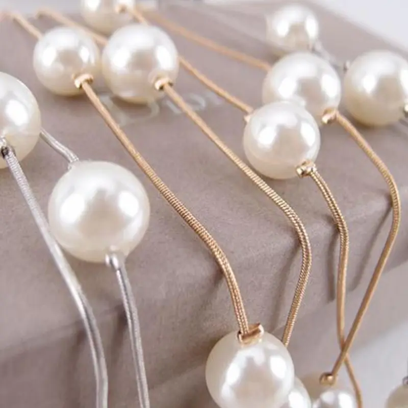 Korean Style Pearl Chain Necklace for Women - Image 5