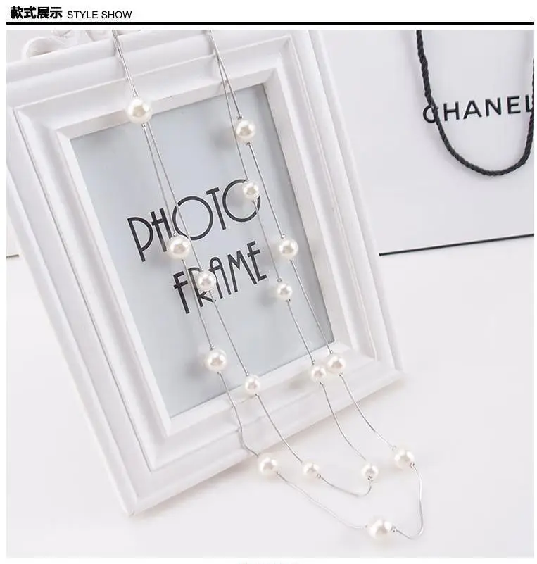 Korean Style Pearl Chain Necklace for Women - Image 2