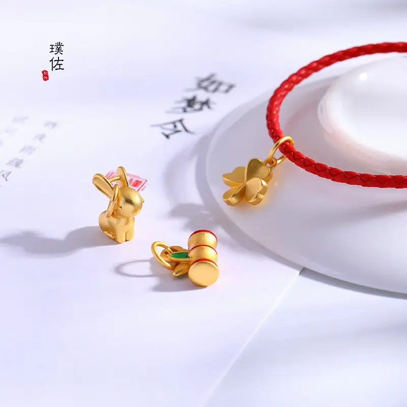 Vietnamese Sand Gold Rabbit Earrings All Year Round - Image 9