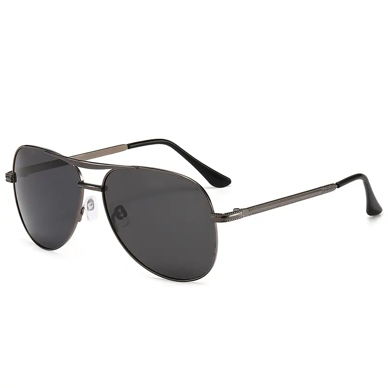 Men Polarized Sunglasses Gold Frame Brown Tint - Image 2